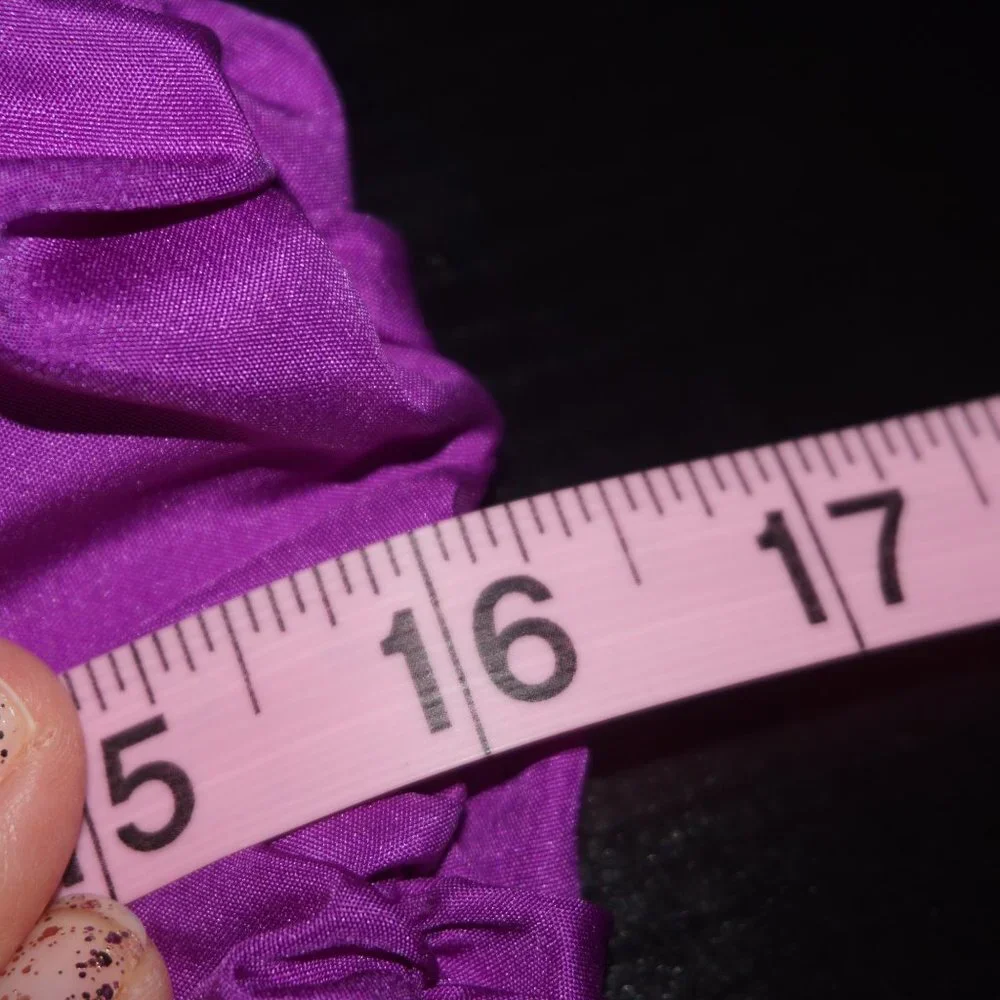 Vintage 80s Purple Peplum Strapless Maxi Dress - Picture 9 of 10
